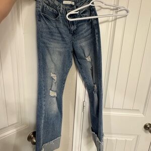 Altar'd State Light Blue Distressed Boyfriend Jeans